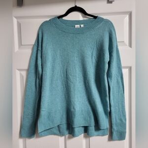 Gap - Seafoam Green - Mock Neck, Hi Low Sweater  - Size S